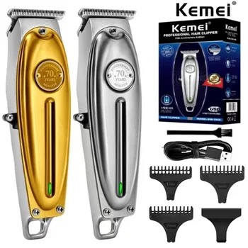 мъжки машина за подстригване на коса kemei KM-1949 с бързо зареждане, висококачествен метален кабинковия професионална машинка за подстригване