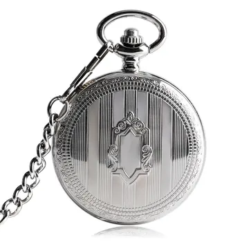Най-добрите продажба на Сребърни автоматични механични джобни часовници в стил steampunk с виртуален скелет с веригата Erkek Кол Saati Часовници за Мъже подаръци Унисекс часовник
