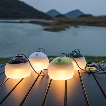 Настолна лампа за палатка, захранван с батерии за извънредни ситуации на открито, мини-ретро лампа за къмпинг, USB акумулаторна лека нощ на куката