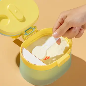 Нов пътен контейнер за съхранение на закуски, които не съдържат BPA, с лъжичка, захранващи бебешка храна, контейнер за сухи млечни смеси