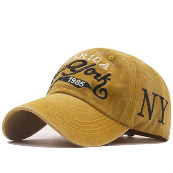 Нова бейзболна шапка от промит памук, риболовна бейзболна шапка за мъже, дамска шапка за татко, ежедневни шапка с бродерия, шапка в стил хип-хоп