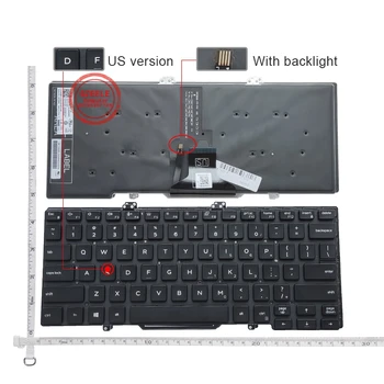 Новата клавиатура за лаптоп DELL LATITUDE 3400 5400 5401 7400, английска черна клавиатура с подсветка 03J9FC