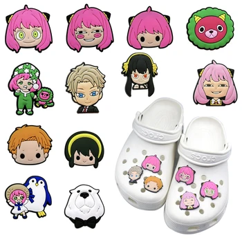 Новост, 1 бр., ключодържатели за обувки от японски карикатура, аксесоари за сандали Croc, украси за обувки, дънки Croc от аниме, подарък за деца на едро