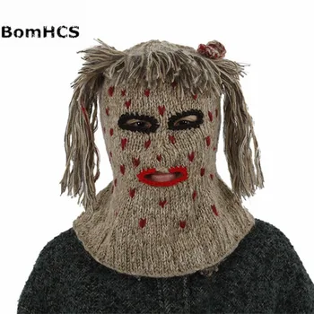 Новост BomHCS, готини шапки ръчно плетиво е доста забавна личност, топла шапка-бини, подарък за Хелоуин