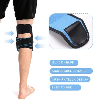 НОВОСТ-Наколенник за подкрепа на коляното, регулируем със странични стабилизатор и гелевыми накладки на пателата за облекчаване на болката в коляното, възстановяване след травми