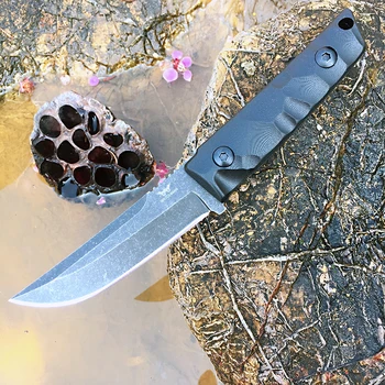 Нож за служебно WF203, прав нож за оцеляване на открито с фиксирано острие, за риболов, нож за барбекю, нож за оцеляване на открито