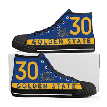 Номер на Golden state 30 11 23 Маратонки с най-високо берцем с тапицерия злато Мъжки женски юношеските парусиновые маратонки и Ежедневни обувки по поръчка
