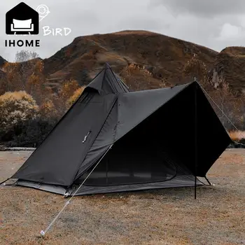 Обзавеждане за къмпинг IHOME Индийски палатка за катерене, ультралегкий слънцезащитен крем, водоустойчив градинска пирамида, черна палатка-минаре, новост 2023 година