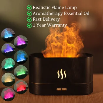 Огнен овлажнител на въздуха RGB Ултразвукови овлажнители за ароматерапия Решетки Volcano туманообразователь Аромат на етерично масло Aroma Difusor