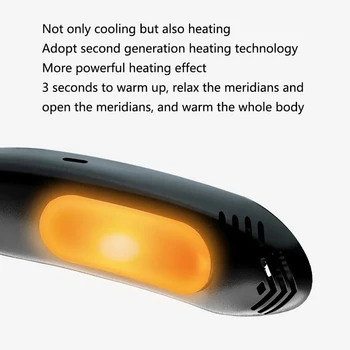 Окачен на шийката на фен Мобилен климатик с шейным колан Преносим вентилатор Въздушен охладител за зимно отопление на Топлите летни USB вентилатори за охлаждане