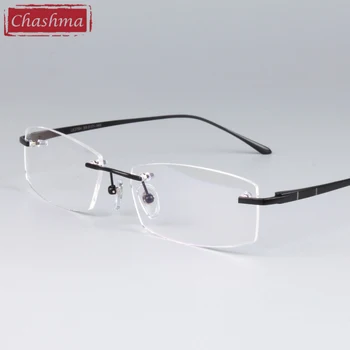 Оптични рамки за очила Chashma, качествени очила без рамки, от чист титан, очила за мъже и жени