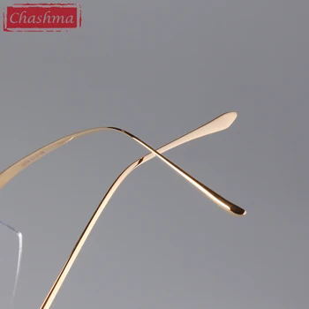 Оптични рамки за очила Chashma, качествени очила без рамки, от чист титан, очила за мъже и жени