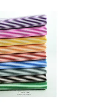 Памучен Плат Booksew, 9 Цвята, Асорти Райе, с Дебелина една Четвърт от Опаковки за Капитониране, Мозайка Ръкоделие, Scrapbooking, 50x50 см, W3B5-9