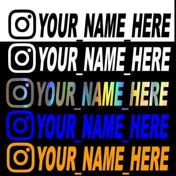 Потребителско име Персонални стикер за Instagram, винил за мотоциклети, стикери за FACEBOOK Instagram