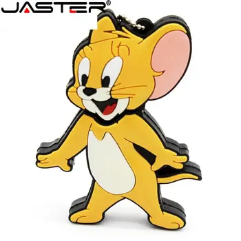 Прекрасна карикатура JASTER USB 2.0 флаш памет 100% реален капацитет 32 GB 64 GB 128 GB Творчески флаш-памети студентски подаръци Memory Stick