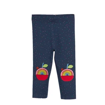 Прескачане на препятствия meters / нови Панталони с шарени плодове за малки момичета, апликация на Apple, нов модерен Панталон-молив, детски хит на продажбите, Гамаши 2019