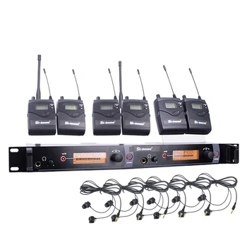 Професионален безжичен UHF микрофон система iem M-2050 със слушалки-монитори с 6 джобове за тяло