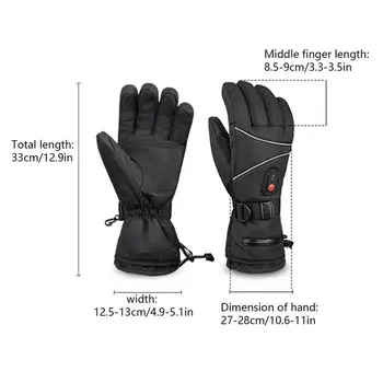 Ръкавици с електрически нагревател, ръкавици с електрически нагревател, за многократна употреба зимни топли леки велосипедни ръкавици за бягане, скално катерене, конна езда