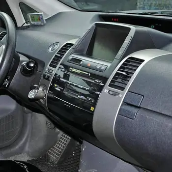 Само 1 бр. от дясната/лявата покритие на вентилационни отвори на таблото A/C Заменя за Prius на Toyota За 2004-2009 Сребрист Централен климатик Инструменти H0Z2