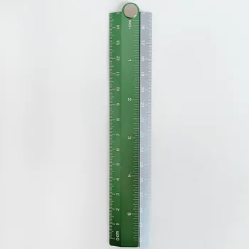 Сгъваема алуминиева пряка линия См скала метрична гама точност инструмент за измерване Чертожната линия Канцеларски материали, ученически пособия