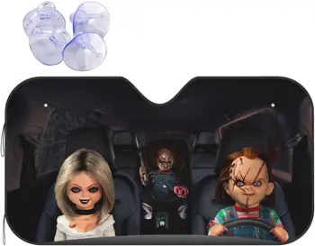 Сенника на предното стъкло на превозното средство от филм на ужасите с анимационни герои, слънчеви очила са в челните стъкло, блокер на ултравиолетови лъчи, козирка за превозни средства