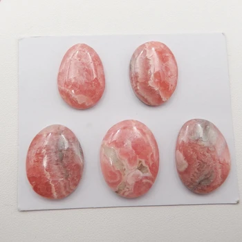Скъпоценен камък естествен 5 бр Аржентина rhodochrosite кабошоны мъниста 23x18x5/20x15x4 мм 17,25 г
