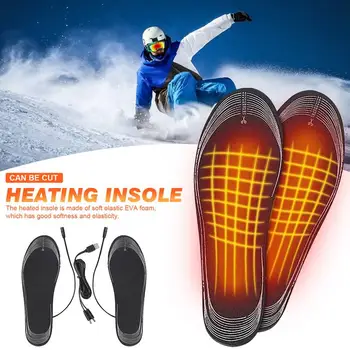 Стелки за обувки с USB нагряване, електрически топло за краката, топло на краката, възглавничките за чорапи, подложка за зимни спортове на открито, нагревательная стелка, зимата е топло