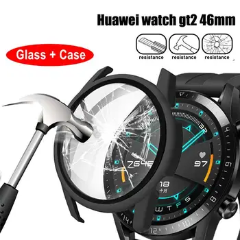 Стъкло + Калъф Huawei Watch GT 2-2e 46 мм/42 мм Аксесоари Пълно Покритие на Бронята Закалена Защитно Фолио за екрана huawei gt2e gt2 на Кутията