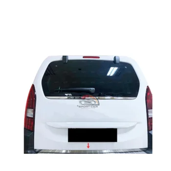 Съвместим с Peugeot Rifter 2018 - Горе Хромирани Задната част на капака на багажника от неръждаема стомана осигурява достъп до автомобил с високо качество - безплатна доставка
