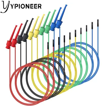 Тест Куки YPioneer P1534/P1535 Mini Grabber за да се свържете с Макетной Платка Съединителните Проводници Меки Гъвкави Силиконови Тестови кабели за Електрически Изпитвания