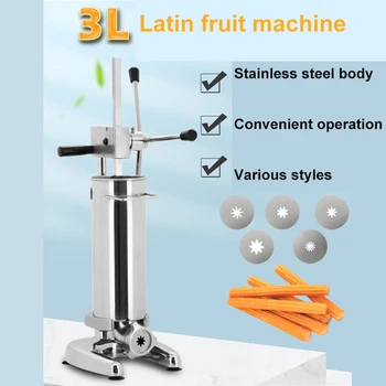 Търговски ръчна машина за приготвяне на чуррос с фритюрницей на испански латино фруктовницы машина за приготвяне на малки палачинки обем три литра