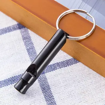 Уличен метален многофункционален свирка-окачване с брелоком за ключове за оцеляване на открито, спешен подарък за екипа на мини размери
