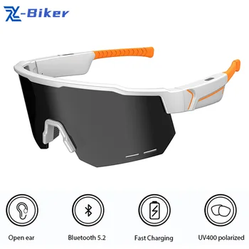 Умни Bluetooth-съвместими Аудио Мъжки Слънчеви Очила С Двоен Микрофон, Шумопотискане, Защита от UV400, Дамски Спортни Очила за Колоездене