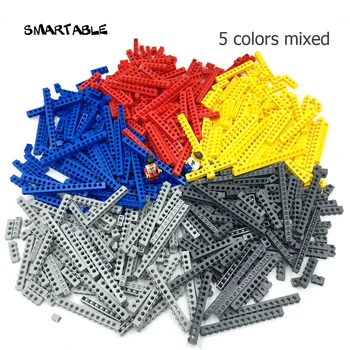 Умни Технически Тухли С Отвор 10 Размери 5 Цвята Смесени Строителни Блокове MOC Част от DIY Играчки Съвместими Играчки 500 г/лот
