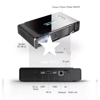 Фабрика Byintek R15 WIFI игри проектор Мини мобилен Android Video Pico 4K 3D малък умен лъч led DLP преносим проектор