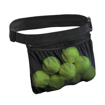 Чанта за носене на топки за тенис голям капацитет за съхранение с цип Поясная чанта за съхранение на топки за тенис за спортове на открито и на Притежателя на мобилен телефон текстилен калъф