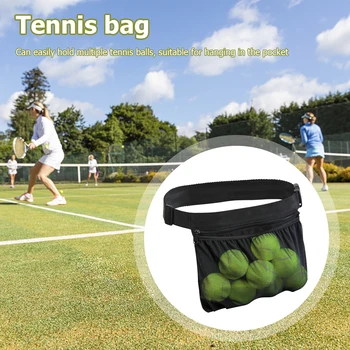 Чанта за носене на топки за тенис голям капацитет за съхранение с цип Поясная чанта за съхранение на топки за тенис за спортове на открито и на Притежателя на мобилен телефон текстилен калъф
