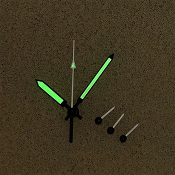 Часовникът черно-бели стрелки Промяна зелен светлинен указател, приложими за японски механизъм VK63 Аксесоари игла