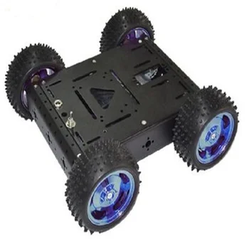 Шасито на робота-кола за Arduino с колело 80 мм, 4 колела, автомобили мобилна платформа, определени за експерименти за проследяване на играчки САМ RC, умен аксесоар