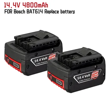 1-3 БР. 4800Ah BAT614 Батерия 14,4 v Подмяна на Акумулаторни Бормашини на Bosch Batterie Литиево-йонна Батерия BAT607 BAT607G BAT614G