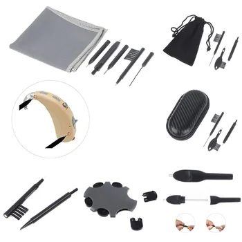 1-6 бр./компл. инструменти за почистване на слухови апарати, четка за почистване на слухови апарати, за пречистване на вентилационни отвори, тел за почистване на магнит и восъчни линия