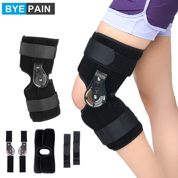 1 бр. поддръжка на коляното BYEPAIN, регулируем ъгъл на еластична превръзка за увиване при нараняване на крака, разтягане на ставните връзки на коляното и спорта
