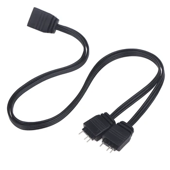 1 комплект удължителен кабел на вентилатора ARGB от 1 до 2 5 В 3Pin, адаптер за концентратор на вентилатора, кабел-сплитер вентилатора на PC