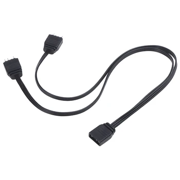 1 комплект удължителен кабел на вентилатора ARGB от 1 до 2 5 В 3Pin, адаптер за концентратор на вентилатора, кабел-сплитер вентилатора на PC