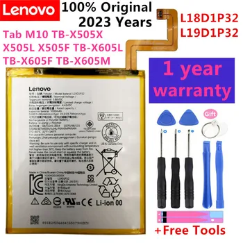 100% Оригинална Батерия L19D1P32 L18D1P32 за Lenovo Tab M10 TB-X505X X505L X505F TB-X605L TB-X605F TB-X605M Bateria