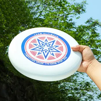 11 Инча /175 г Летящ диск за деца и възрастни, които играят на открито, на летяща чиния, вогнутый дизайн, геометричен принт, а максималният уплътнителен диск
