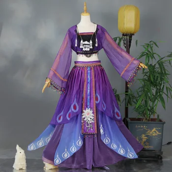 15 дизайн, многоцветен етнически модерен женски костюм за малцинствата, подобряване на универсална ежедневна рокля Hanfu, костюм за cosplay