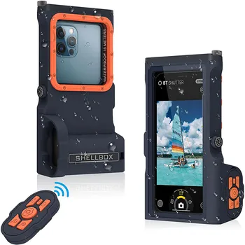 15 М Bluetooth Гмуркане Водоустойчив калъф за снимане на видео под вода Калъф за iPhone, Samsung, Huawei, Xiaomi Oneplus