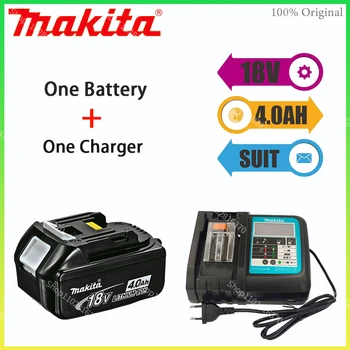 18V 4.0 Ah Makita Оригиналът е на led литиево-йонна батерия заместител на LXT BL1860B BL1860 BL1850 Акумулаторна батерия електроинструменти Makita 4000