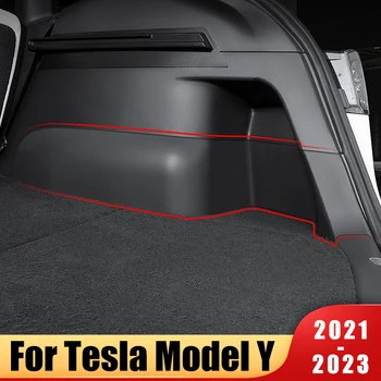 2 бр. Странични релси на Задния Багажник За Tesla, Модел Y 2021 2022 2023 Защитна Плоча на Кутията Определяне на Повърхността на Ъглови Стени Защитната Обвивка